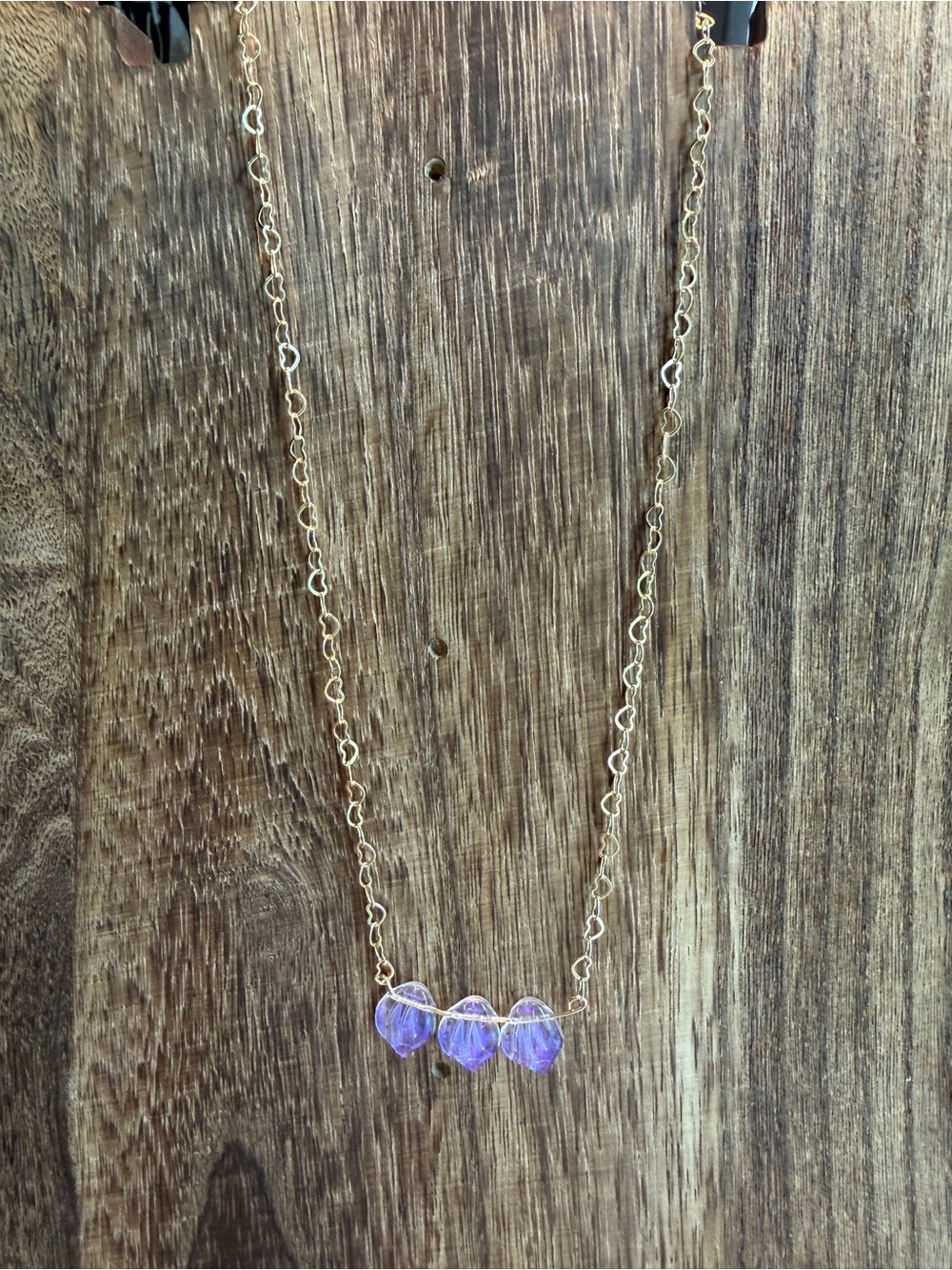 Pink Beaded Necklace with Iridescent Butterfly Pendant